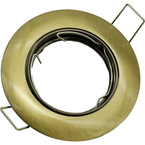 Spot encastrable rond orientable laiton GU10 IdeaLED