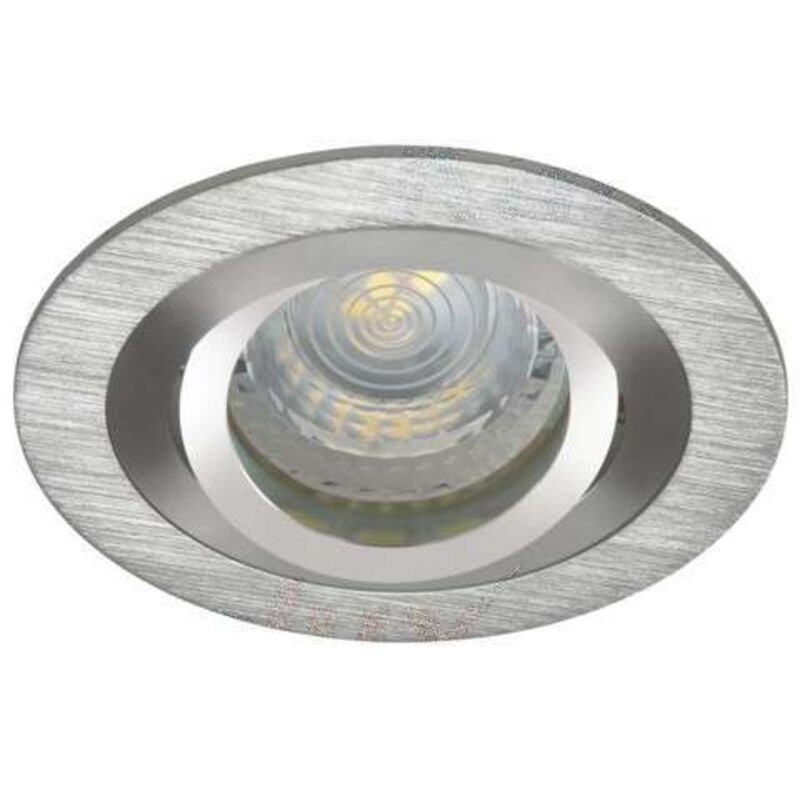 Kanlux – Plafonnier encastrable orientable en aluminium brossé – Réglable 30° – Compatible ampoules MR16 – Installation facile dans espaces confinés Kanlux – Plafonnier encastrable orientable en aluminium brossé – Réglable 30° – Compatible ampoules MR16 – Installation facile dans espaces confinés