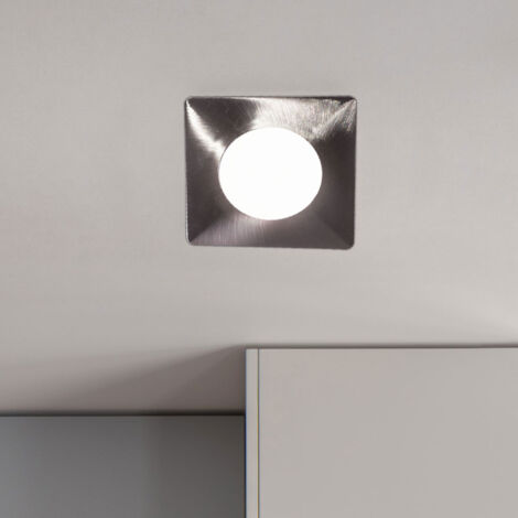 Spot encastrable spot encastrable plafonnier plafonnier lampe encastrable plafonnier plafonnier, transformateur chrome, 1x LED 12W 1000Lm blanc chaud, LxP 10,2cm, profondeur d'encastrement 12cm