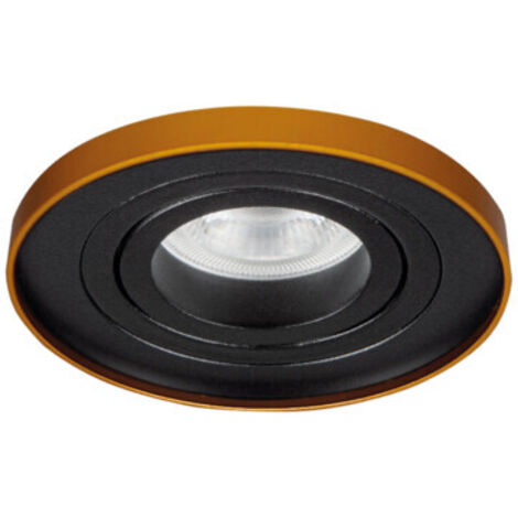 Spot Encastrable TINY BORD - Noir/Or - Aluminium - Ø98mm - Réglable