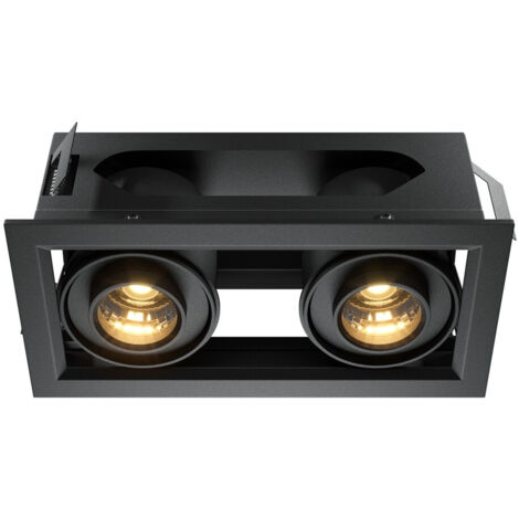 Spot encastré 2x rectangulaire noir LED 20W Maytoni
