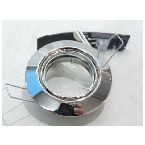 Spot encastré Ø 78mm chrome fixe pour lampe GU5.3 12V 50W max (non incl) Walt TRAJECTOIRE 140130