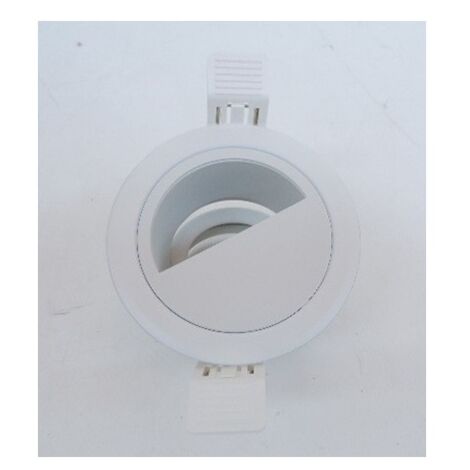 Spot encastré Ø 90mm blanc orientable optique asymétrique sans lampe ni douille GU10 /GU5.3 IP20 EASY STORM TRAJECTOIRE 003736