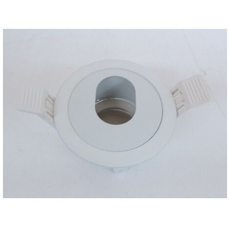 Spot encastré Ø 90mm blanc orientable optique basse luminance sans lampe ni douille IP20 EASY STORM OVAL TRAJECTOIRE 003739