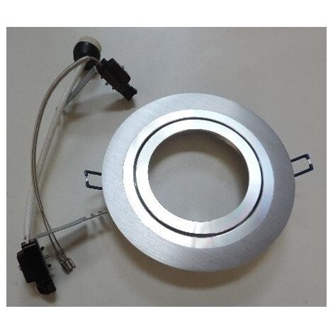 Spot encastré alu Ø 180mm orientable pour lampe AR111 G53 12V ou GU10 230V 50W max (non incl) sans transfo IP20 SEET 25500