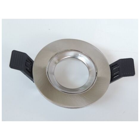 Spot encastré alu brossé Ø 80mm orientable pour lampe GU10 ou G5.3 50W max (non incl) sans douille IP20 SWIFT SEET 2551