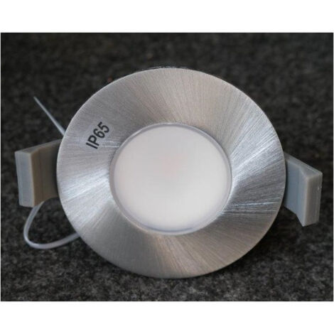Spot encastré alu brossé rond Ø 85x55mm LED 5.5W 3000K 380lm 230V non-dimmable IP65 COMPO TRIO