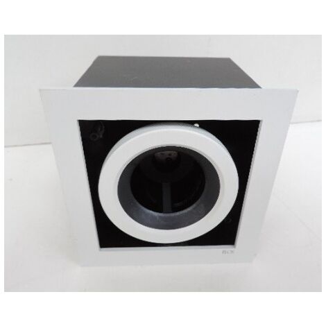 Spot encastré blanc mat 122X122mm orientable lampe GU5.3 12V (non incl) sans transfo IP20 Battery Trim Small 1L FLOS 04.6021.20