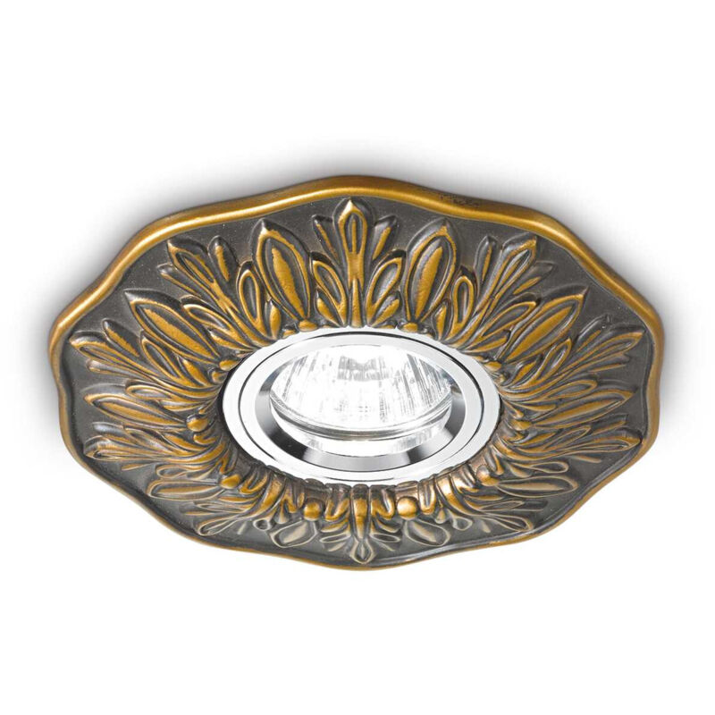 Ideal Lux - Polka - Projecteur à 1 lumière encastré bronze, GU10