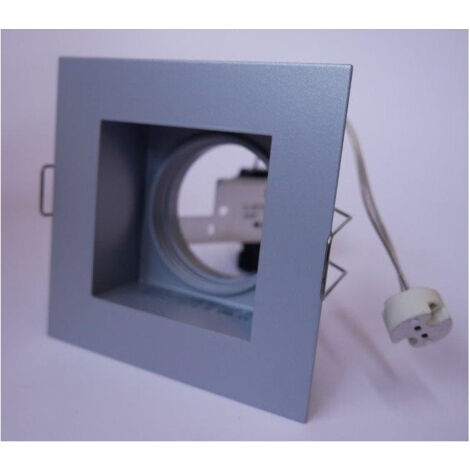 Spot encastré carré 95x95x115mm gris LED pour lampe GU5.3 max 20W pour alim 12V (non incl.) Delta Light