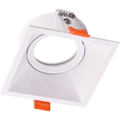 Spot encastré carré blanc métal GU10 Milagro MLOS7241
