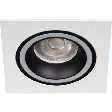 Spot encastré carré blanc/noir Kanlux FELINE GU10 10W