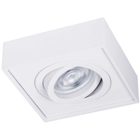 Spot encastré carré blanc orientable GU10 Milagro ML0039