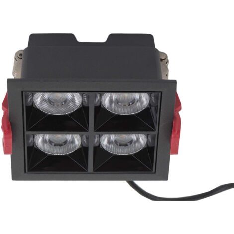 Spot encastré carré LED 16W 4000K noir Nowodvorski