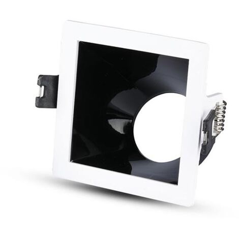 Spot encastré carré V-TAC GU10 bicolore orientable alu