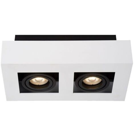 Spot encastré Casemiro 2 GU10 Noir Aluminium Itux IT8001S2-WH/BK