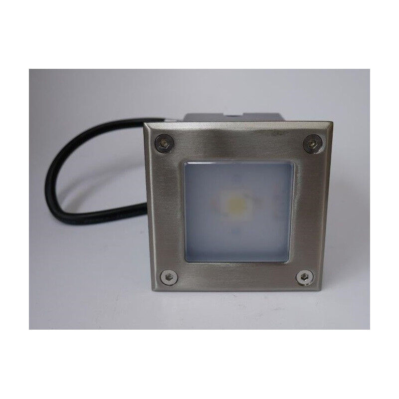 Spot encastré inox carré 100x100x90mm led 5W 6000K 280lm 230V non-dimmable IP65 Lumihome