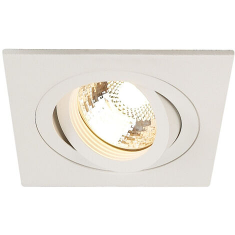 Spot encastré intérieur PIREQ carré blanc mat GU10/QPAR51 50W max - SLV - 199991