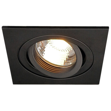Spot encastré intérieur PIREQ carré noir mat GU10/QPAR51 50W max - SLV - 199990