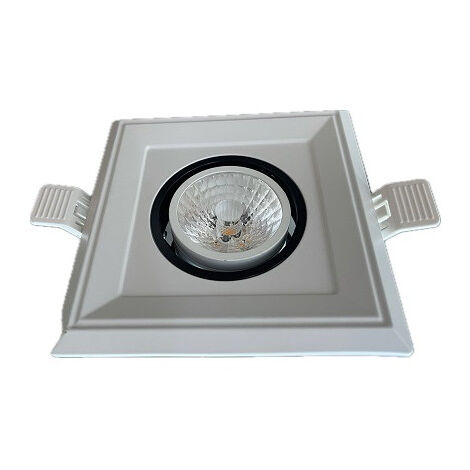 Spot encastré LED 11W carré 128X128mm blanc orientable 3000K 800lm 230V dimmable 38° IP20 IK07 MINI CARD ONE TRAJECTOIRE 003751