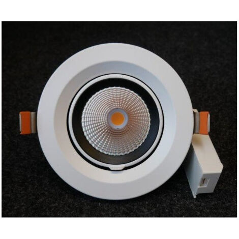 Spot encastré LED 15W blanc orientable Ø 145mm 3000K 1150lm alim 230V dimmable 36° intérieur Ik06 IP20 STORM THOR TRAJECTOIRE