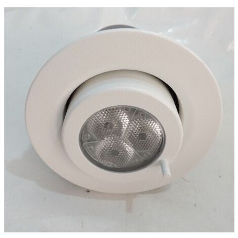 Spot encastré LED 3.6W orientable blanc Ø 120mm blanc chaud 3000K 270lm faisceau 45° IP20 SPRINT MINI SIDE LIGHTING 67915-LBC-45