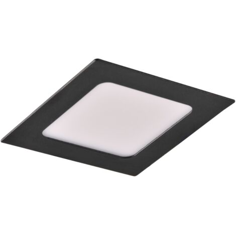 Spot encastré LED 4,8W carré 12 cm noir 4000K Polux