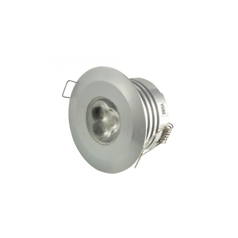 Spot encastré led 4W alu ø 60mm 3500K 310lm alim 12V dc (non incl) faisceaux 38° intérieur / exterieur IP20/55 ebenoid 080021