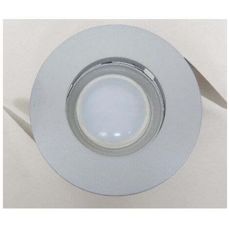 Spot encastré LED 5W gris Ø 110mm fixe avec lampe 6000K froid GU5.3 12V et driver 230V EASY TRAJECTOIRE 115420LED