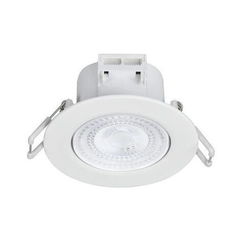 Spot encastré LED 5W orientable Ø 87mm blanc 3000K 500lm avec alim 230V dimmable 38° IP20/IP44 IK06 ECO