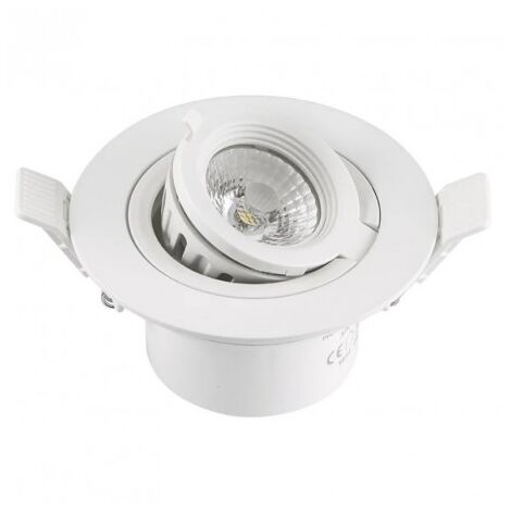 Spot encastré LED 7.5W Ø 110mm blanc rotatif 3000K 600lm avec driver 230V dimmable 38° IP20 IK08 STORM TRAJECTOIRE 003744