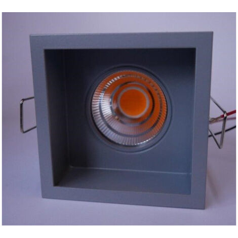 Spot encastré LED 7W carré gris 79x79mm fixe 2700K 660lm alim 500/700mA (non incl) CARREE ST Delta Light