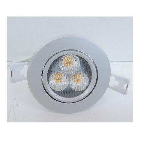 Spot encastré LED 7W fixe aluminium gris Ø 75mm 4000K 380lm 230V intérieur IP20 HONSHU TRAJECTOIRE 004201