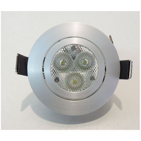 Spot encastré LED Ø 82mm orientable aluminium 4.3W blanc froid 6500K 12V (sans alim) angle 45° 300lm BRUMBERG R6304W4