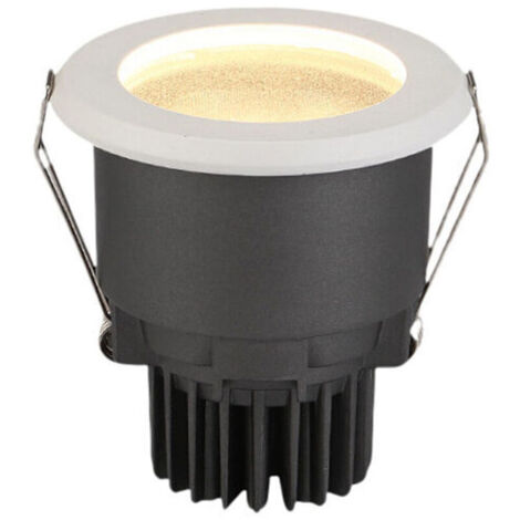 Spot Encastré LED IP44 Étanche 7W Φ75mm Trou Ouvert Plafonnier Plat Blanc Chaud 3000K
