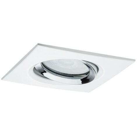Spot encastré LED Nova orientable - Blanc/chromé - 35W - IP65 - Non dimmable - Sans ampoule