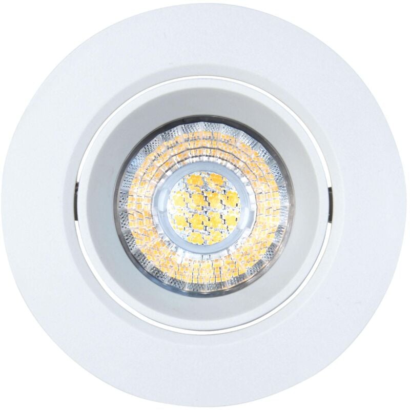 Elody Spot Encastré Plafond blanc basculant led intégrée 10 Watts 3000K 950lm Aric 50403