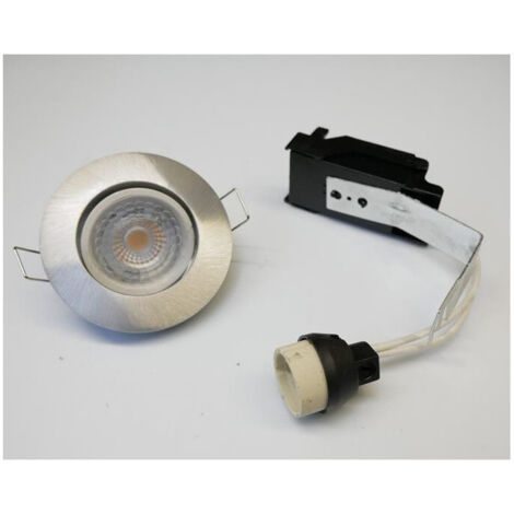 Spot encastré LED rond fixe alu brossé Ø 84mm 6W 3000K 500lm 48° dimmable alim 230V IP20 BE BETTER EUROPOLE