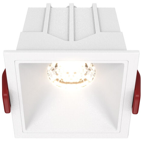 Spot encastré Maytoni Alfa LED carré blanc 10W 3000K