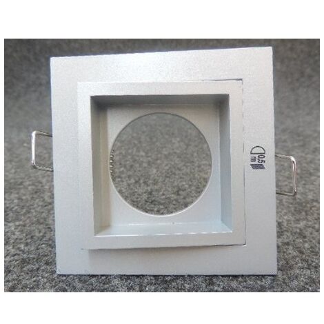 Spot encastré métal gris alu orientable carré 82x82mm pour lampe 35W max sans alim PAULMANN 93723