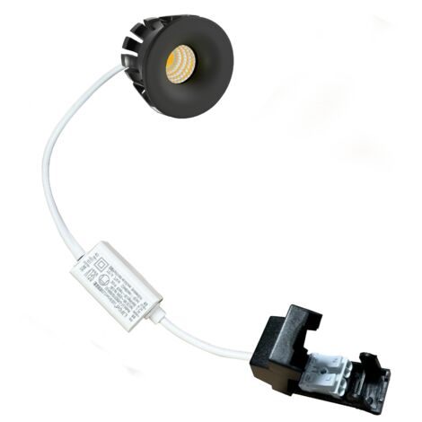 SPOT ENCASTRE MINI IP44 3W 4K NOIR AEROSPOT 158506