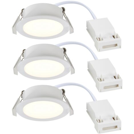 Spot encastré Olea 3-Kit Matière plastique Blanc, H.3  IP65  LEDModule /Nordlux  Intérieur