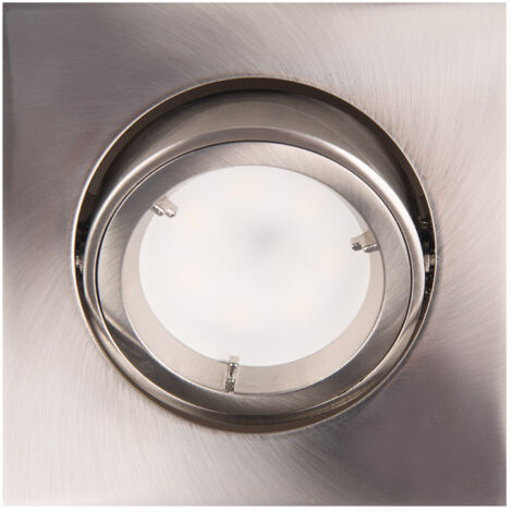 Spot encastré orientable carré chrome GU10 50W Maxlight