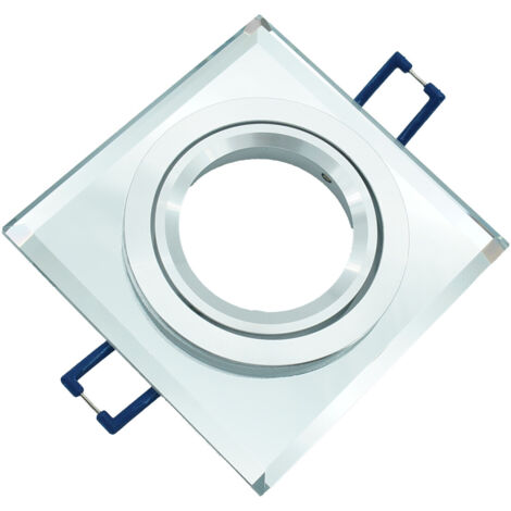 Spot encastré orientable GU10 carré blanc miroir ID1036