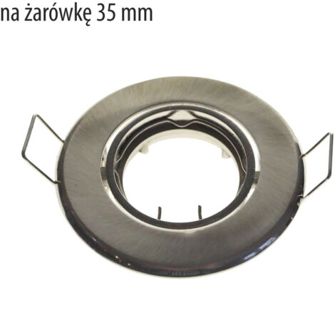 Spot encastré orientable GU10 mini rond argent satiné
