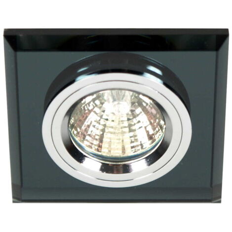 Spot encastré plafond Candellux SS-13 verre noir MR16