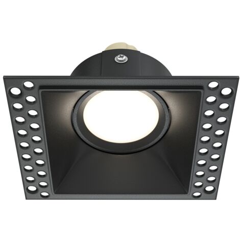 Spot encastré plafond Maytoni Dot carré noir GU10 50W