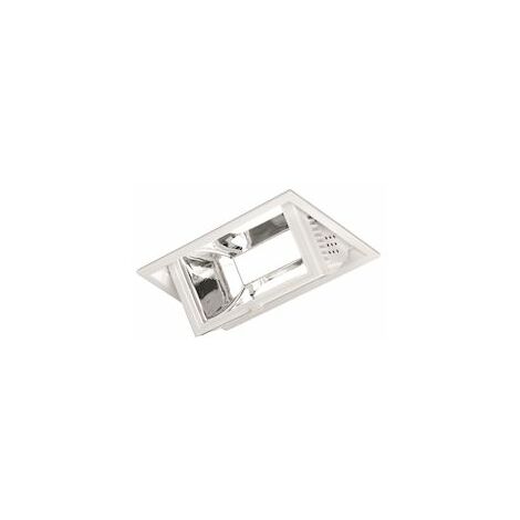 spot encastré rectangulaire - 35w - 4200k - en aluminium - blanc - abi - aurora al13186