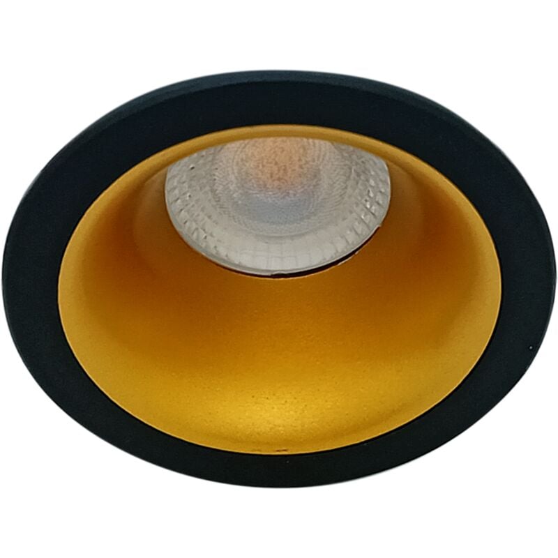 Spot encastre reda bl 6W cct 3K-4K dim col. noire / refl. dore Aerospot 158486