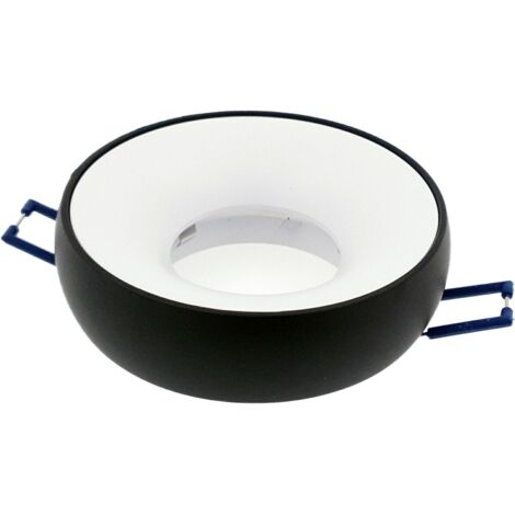 Spot encastré rond blanc/noir GU10 Coloseum IdeaLED